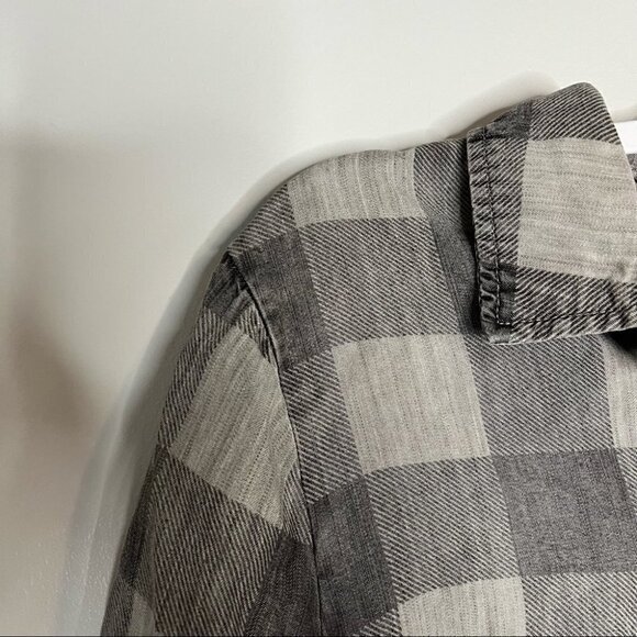 Soft Surroundings Gray Plaid Trieste Tunic Shirt - Picture 2 of 9